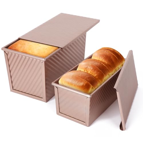 VINATO Brotbackform Mit Deckel 2er Set, 21 *...