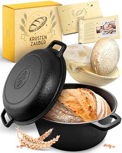 KRUSTENZAUBER 26cm Gusseisen Topf Brot Backen...