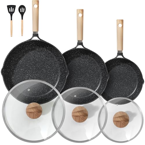 gmisun Pfannenset, 20/24/28 cm antihaft...